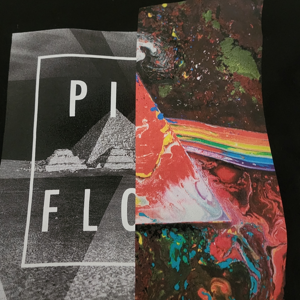 Pink Floyd Black Tee with Colorful Design